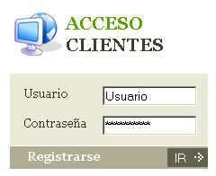 Menu acceso clientes